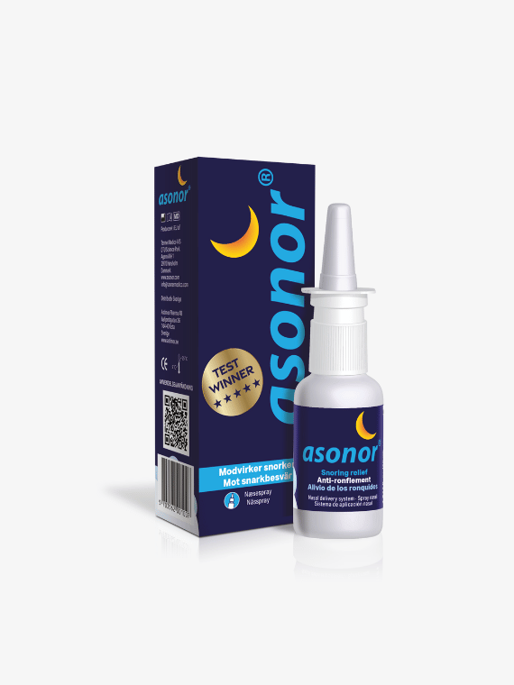 Asonor nässpray mot snarkning, flaska med sprejpump